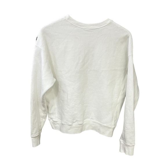 Vintage Champion Reverse Weave Sweatshirt Women’s Sz L White Spellout Logo - Picture 2 of 11